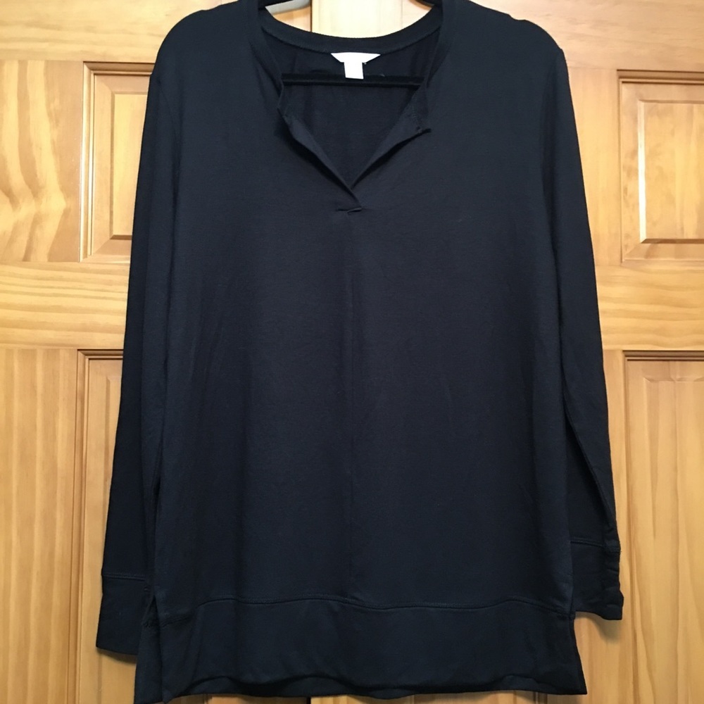 Caslon Black Casual Top with Thumbholes